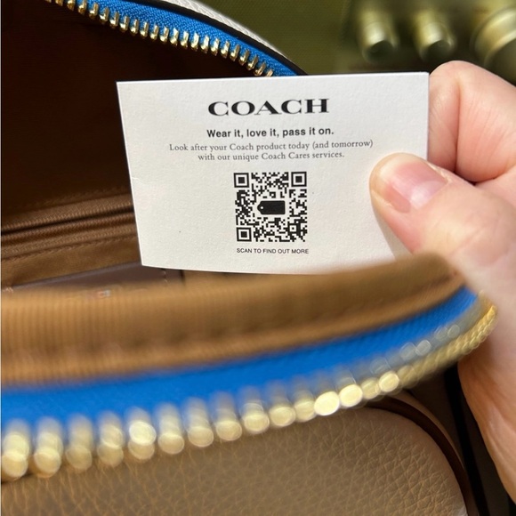 NWOT Coach Mini Court Backpack With Rainbow Print White In Pebbled Leather - Picture 11 of 11